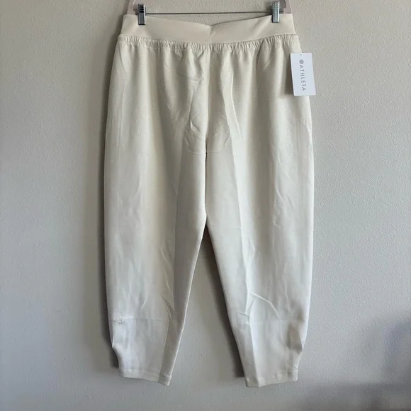 NWT Athleta Allure High Rise Jogger Sweatpants Women’s XL Bone Ivory